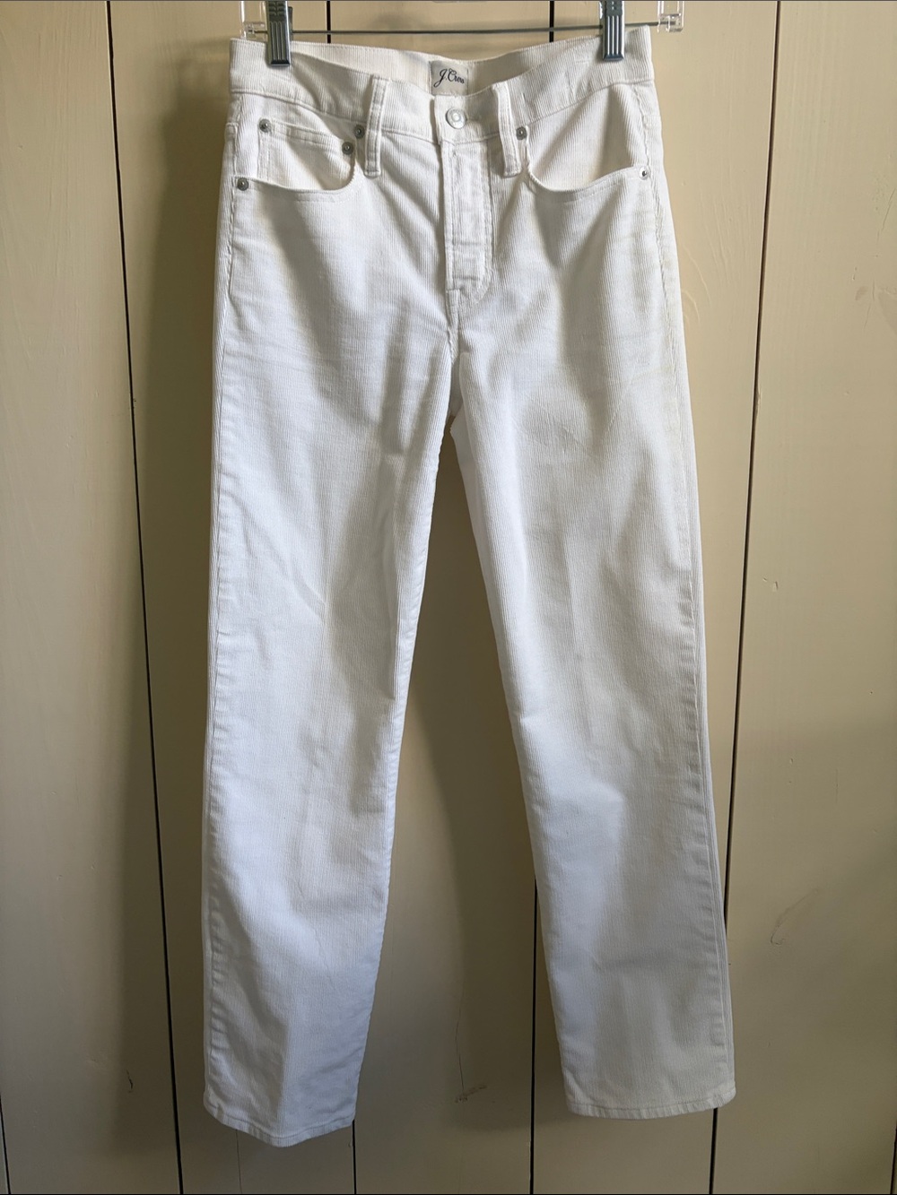 J. Crew White Straight-Leg Women's corduroy